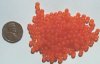 100 4mm Transparent Matte Hyacinth Orange Round Glass Beads